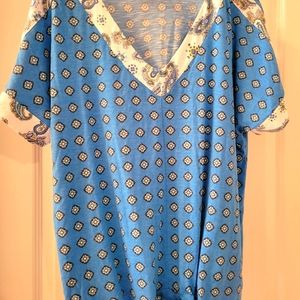 JM Collection cotton tie front shirt